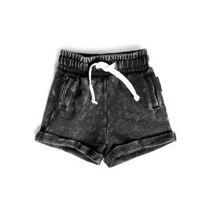 Little Bipsy Acid Wash Shorts - Black